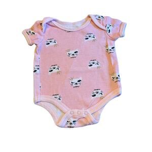 Betsey Johnson Baby Girls Onesie Cats with Crown Pink 3 Months